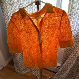 Chico’s: (New/tags on) Pineapple Eyelet Top size 2.5